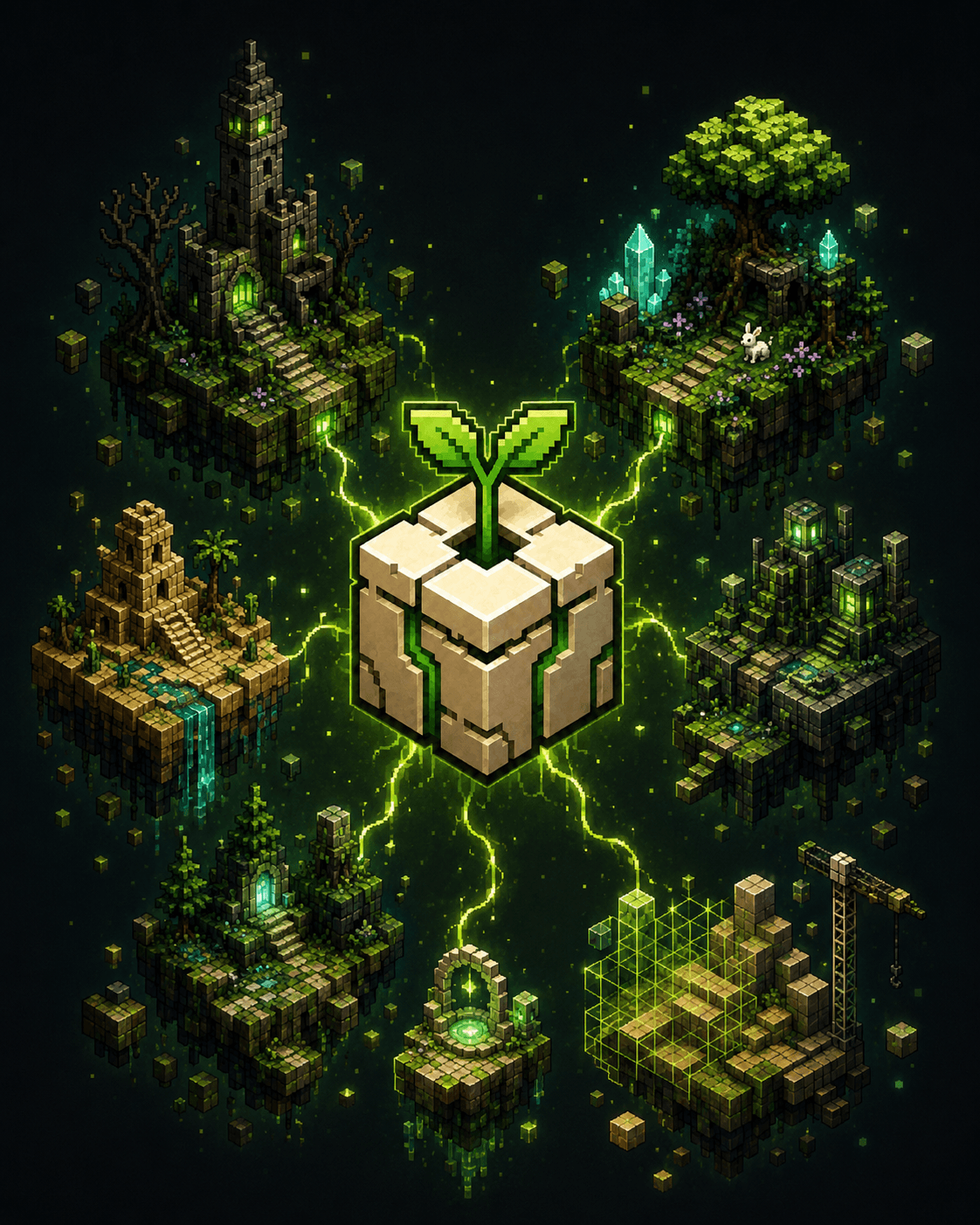 Mundos em pixel art da Tofus Studio